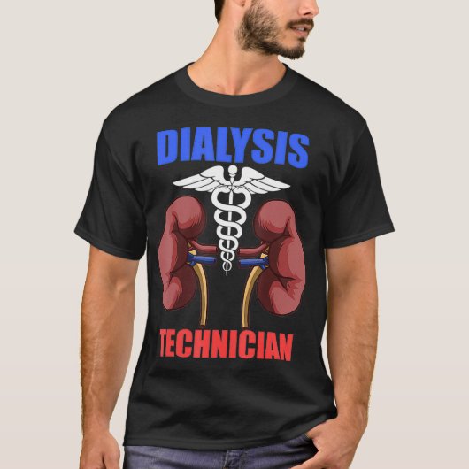 Dialyse Technicus Nieren Nefrologie Tech T-shirt (Voorkant)