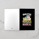 Dialyse Technicus Niernefrologie Verpleegkundige Folie Wenskaart (Buiten Laag)