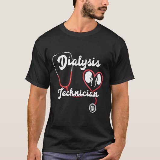 Dialyse Technicus Niernierfalen Technische verplee T-shirt (Voorkant)
