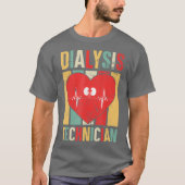 Dialyse technicus Retro-hartnefrologie T-shirt (Voorkant)