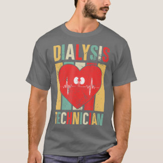 Dialyse technicus Retro-hartnefrologie T-shirt