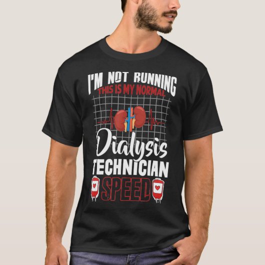 Dialyse Technicus Running Nephrology Tech Gift T-shirt (Voorkant)