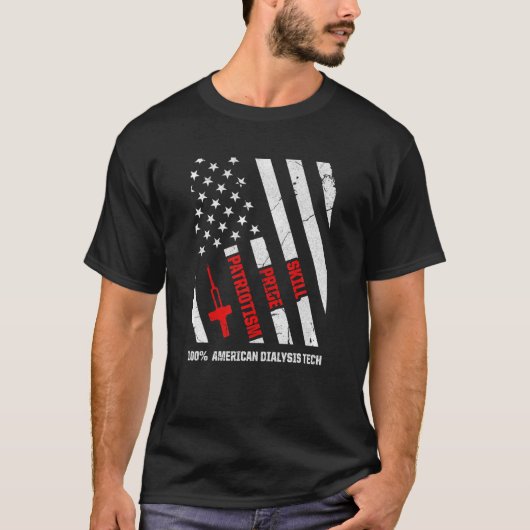 Dialyse Technicus Schedel Nefrologie Tech T-shirt (Voorkant)