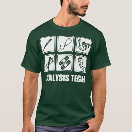 Dialyse Technicus Techniek Baan Nefrologie Tech T-shirt (Voorkant)