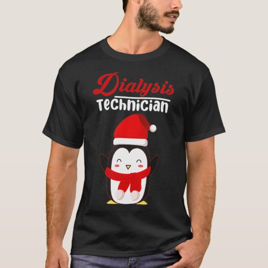 Dialyse Technicus Transfusie Kersttechniek T-shirt (Voorkant)