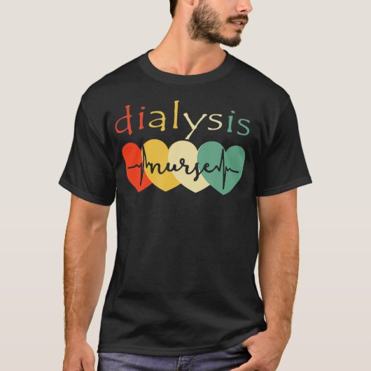 Dialyse Technicus Verpleegkundige - Nierhartslag T-shirt (Voorkant)