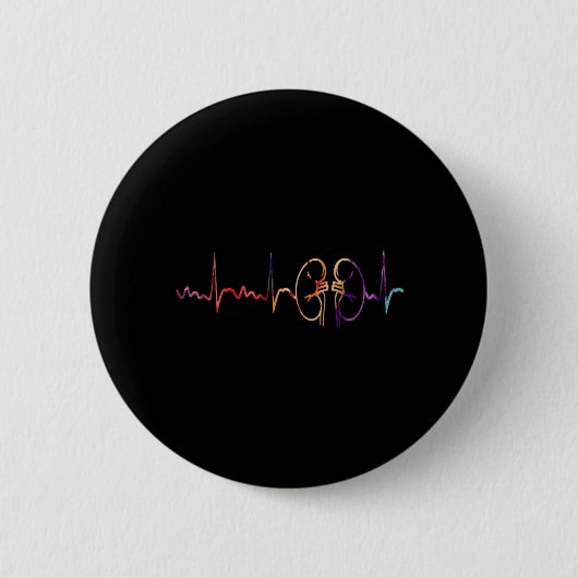 Dialyse technicus verpleegster Nier Hartslag bewus Ronde Button 5,7 Cm (Voorkant)