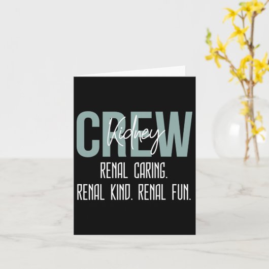 Dialyse Technicus Verpleegster Nier Team Nierverzo Kaart (Gele Bloem)