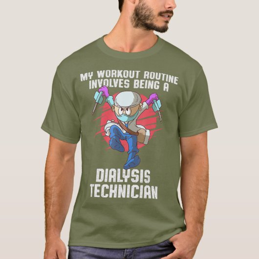 Dialyse Technicus Workout Nefrologie Tech T-shirt (Voorkant)