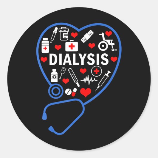 Dialyse Techniek Nefrologie Hemodialyse Ronde Sticker (Voorkant)