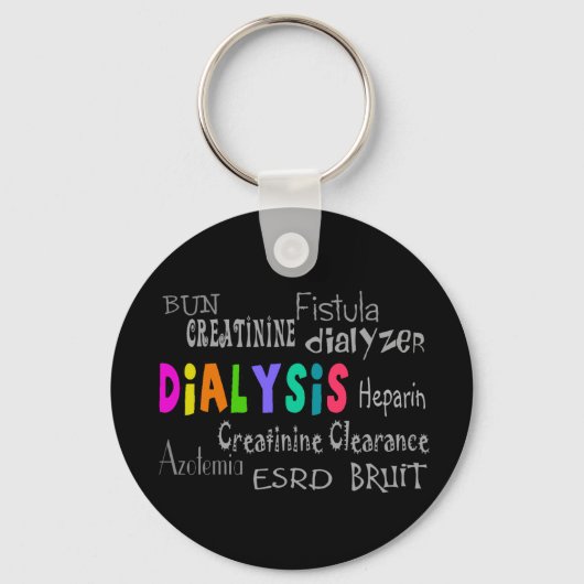 Dialyse Terminology Gifts T-Shirt Sleutelhanger (Voorkant)