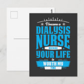 Dialyse Verpleegkunde Hero Nierinsufficiëntie Nefr Briefkaart (Voorkant / Achterkant)