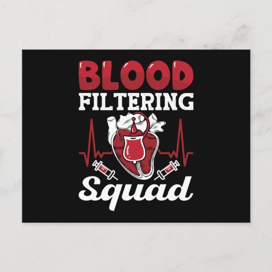 Dialyse Verpleegkundige Bloedfiltering Squad Nefro Briefkaart (Voorkant)