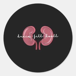 Dialyse Verpleegkundige Nierziekte Plezier Verplee Ronde Sticker