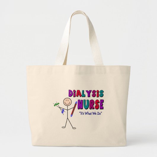 Dialyse Verpleegkundigen Aantekening Ontwerp Grote Tote Bag (Voorkant)