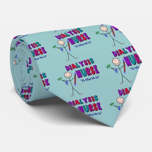 Dialyse Verpleegkundigen Aantekening Ontwerp Stropdas (Opgerold)