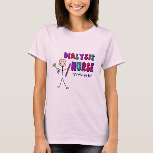 Dialyse Verpleegkundigen Aantekening Ontwerp T-shirt (Voorkant)