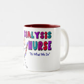 Dialyse Verpleegkundigen Aantekening Ontwerp Tweekleurige Koffiemok (Voorkant rechts)