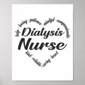 Dialyse Verpleegkundigen Word Cloud Poster (Voorkant)