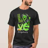 Dialyse Verpleegkundigen Zuster Leven Liefde Harts T-shirt (Voorkant)