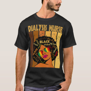 Dialyse verpleegster Afro African American Black H T-shirt