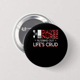 Dialyse-verpleegster, met filter en koude liften ronde button 5,7 cm