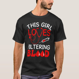 Dialyse Verpleegster Ontwerp Voor Meisjes Vrouwen T-shirt