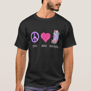 Dialyse Verpleegster RN Nier Liefde Vrede Hemodial T-shirt