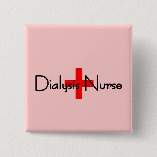 Dialyse Vierkante Button 5,1 Cm (Voorkant)