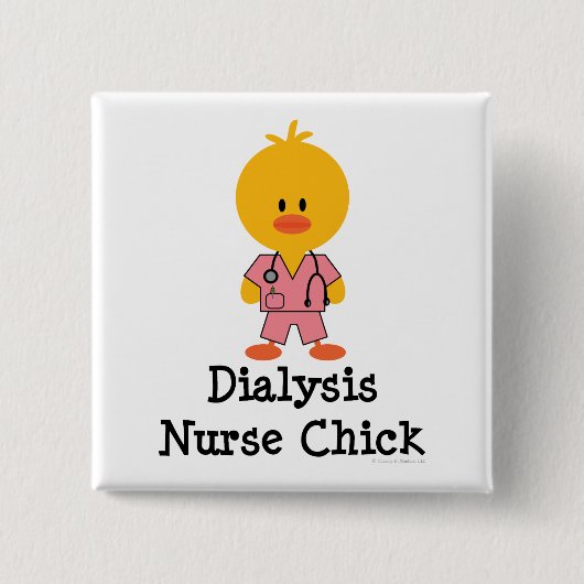 Dialyse Zenuwen Chick Button (Voorkant)
