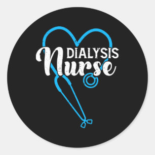 Dialyse Ziektestoscoop Nierziekte Nefrolo Ronde Sticker