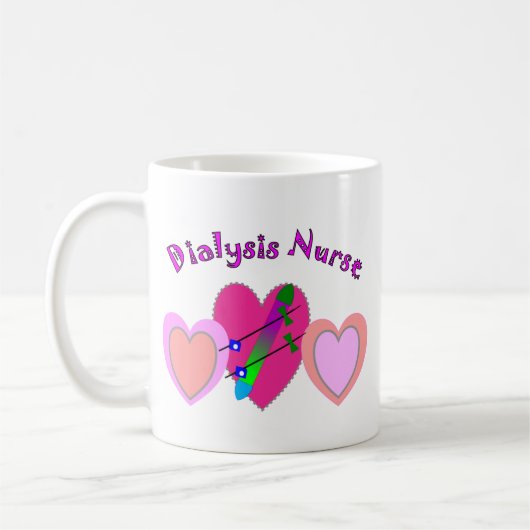 Dialyse- zurenschenkingen koffiemok (Links)