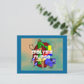 Dialyse- zurse-kunstgeschenken briefkaart (Staand voorkant)