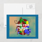 Dialyse- zurse-kunstgeschenken briefkaart (Voorkant / Achterkant)