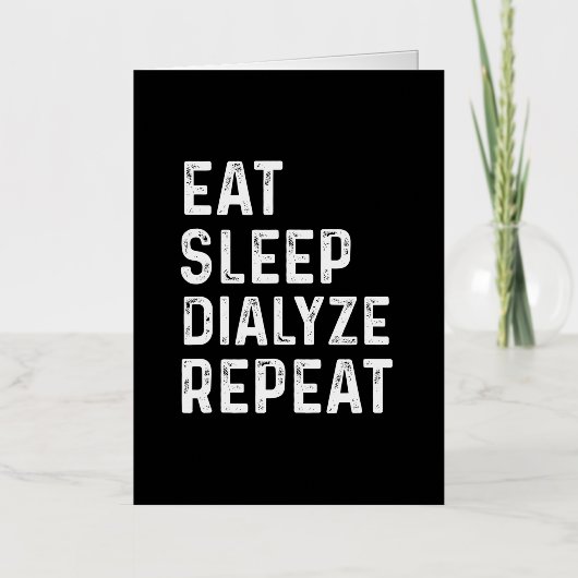 Dialysegeschenken voor patiënten Niertechnologie N Folie Wenskaart (Voorkant)