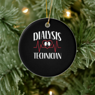 Dialysetechnicus - ECG Pulse Hartslag Keramisch Ornament