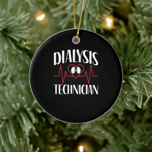 Dialysetechnicus - ECG Pulse Hartslag Keramisch Ornament (Boom)