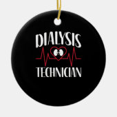 Dialysetechnicus - ECG Pulse Hartslag Keramisch Ornament (Voorkant)