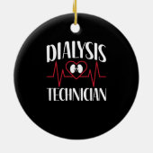 Dialysetechnicus - ECG Pulse Hartslag Keramisch Ornament (Achterkant)