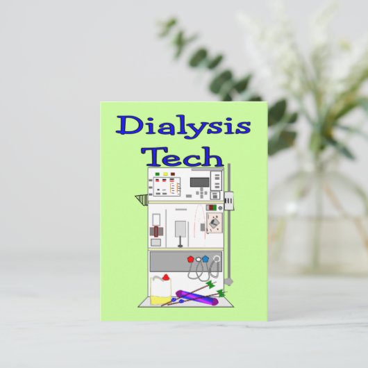 Dialysetechnicus — Fresenius-ontwerp machine Briefkaart (Staand voorkant)