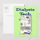 Dialysetechnicus — Fresenius-ontwerp machine Briefkaart (Voorkant / Achterkant)