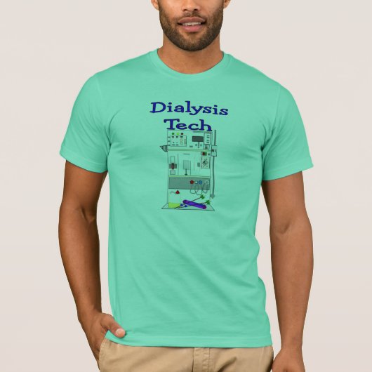 Dialysetechnicus — Fresenius-ontwerp machine T-shirt (Voorkant)