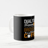 Dialysetechnicus, veroorzaakt door koffie-technicu koffiemok (Voorkant links)