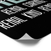 Dialysetechnicus Verpleegkundige Niercrew Renale V Poster (Hoek)