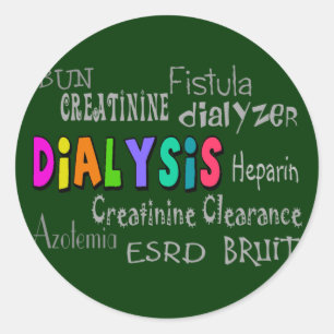 Dialyseterminologie — cadeaus ronde sticker