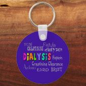Dialyseterminologie geeft Sleutelhanger paars (Voorkant)