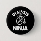 Dialyseverpleegkundige Ninja Nefrologie RN Renaal  Ronde Button 5,7 Cm (Voorkant)