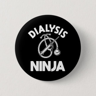 Dialyseverpleegkundige Ninja Nefrologie RN Renaal Ronde Button 5,7 Cm