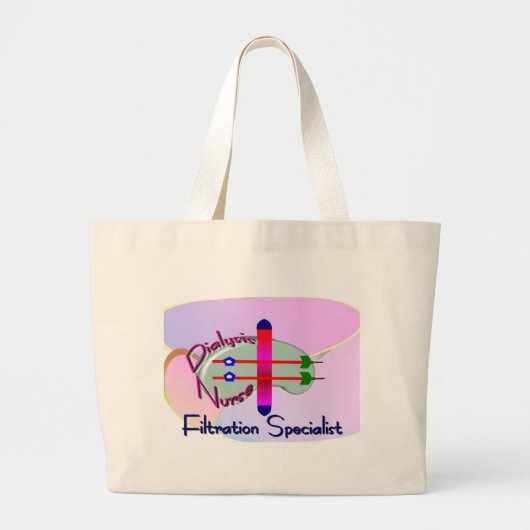 Dialyseverpleegster "Filtration Specialist" uniek Grote Tote Bag (Voorkant)