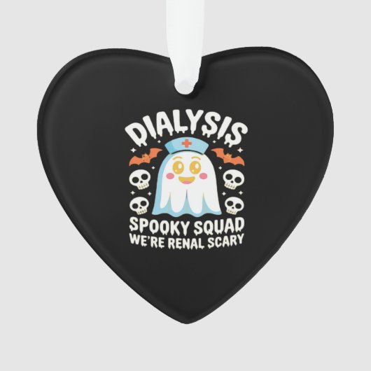 Dialysis Nephrology Nurse Cute Halloween Spooky Es Ornament (voorkant)